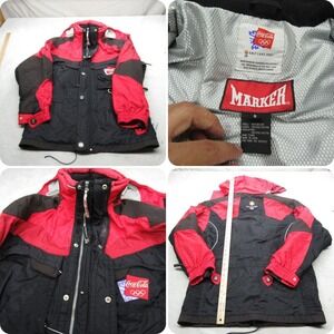 Coca Cola Salt Lake 2002 Utah Olympics‎ Jacket Mens Small Red Waterproof Rare